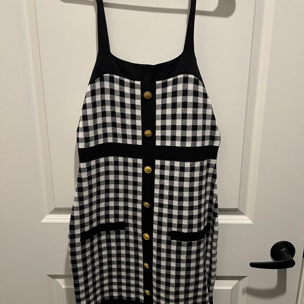 Black and White Checkered Dress